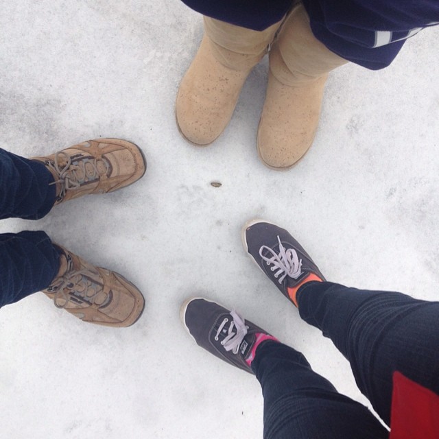 A little bit of hiking back when it was snowing #ecorps